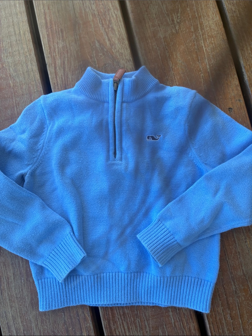 Vinyard Vines baby blue 1/4 zip sweater-2T